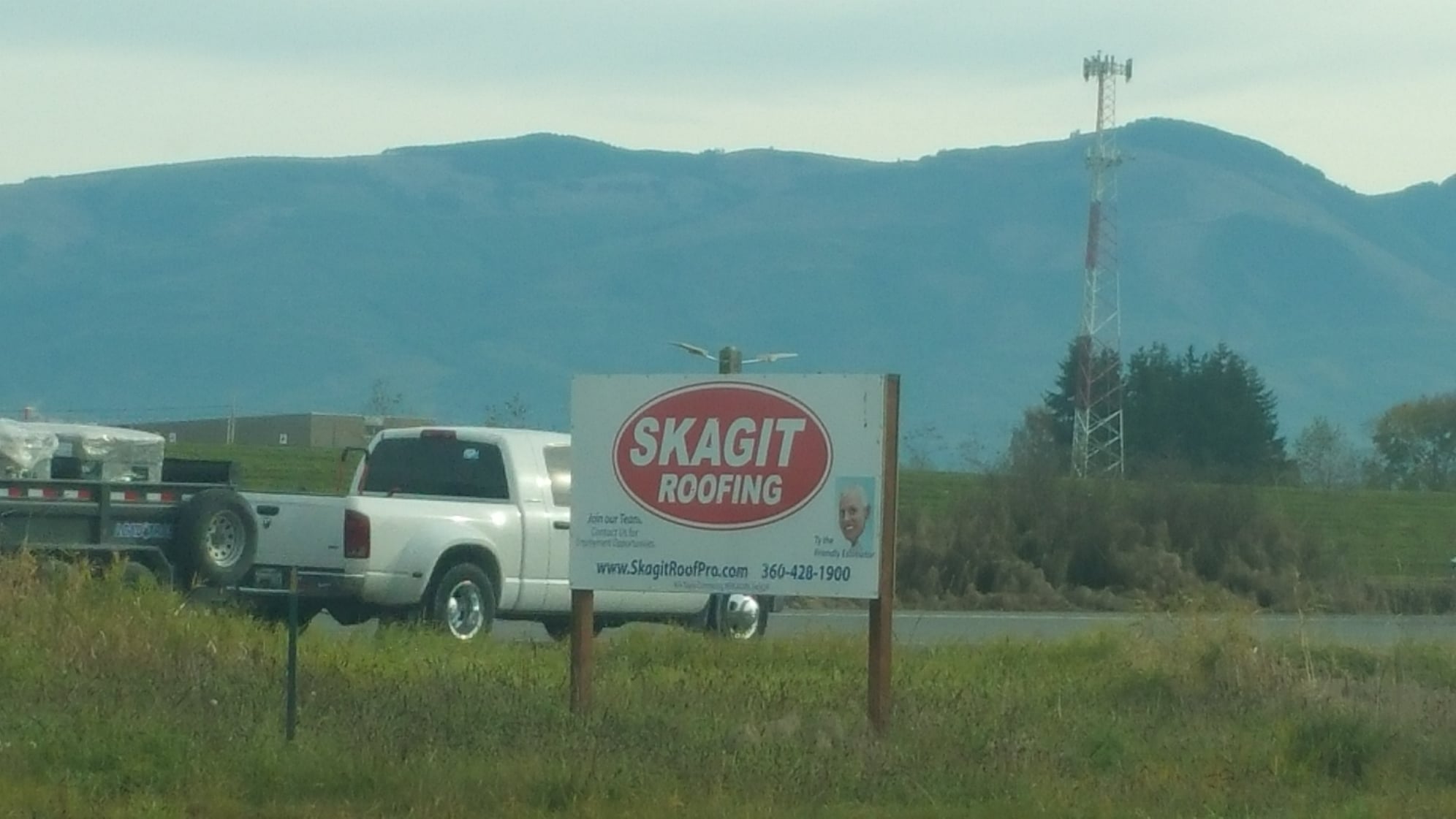 Skagit Roofing Contest Sign